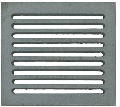Lunaway - Griglia in ghisa per raccolta cenere | Dimensioni 22,5 x 25,5 cm | Spessore 1,2 cm | Migliora la circolazione del calore | Per stufe e camini a legna