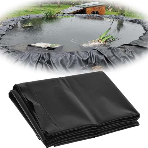 Genérico Revestimiento De Estanque Estanques Prefabricados para Jardin 0.2mm De Grosor Fish Pond Liner para Estanques De Peces Cascadas Y Jardines Fuentes Forro para Estanque,Negro,200 * 300cm