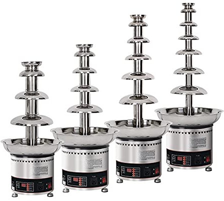 sjdoPulse Chocolate Fondue Fountain For Party, Melting Chocolate Waterfall Machine With Warming Function Works 12Hours Continuously 4/5/6/7 Tiers Commercial Use