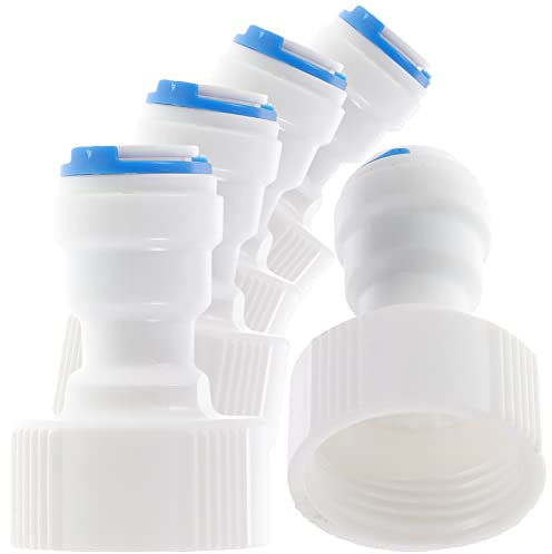 PHENOFICE Set Da 5 Raccordi Idraulici Rapidi Per Depuratore Acqua - Adattatore Npt Da 3/4 a 3/8 - Accessori in Plastica Per Tubo Acqua Interni
