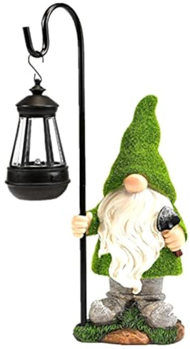 worien Sculptures et Statues de Jardin Nains d'automne-DéCor pour - Statue de Nains de Jardin avec LumièRes Solaires - DéCoration de Jardin ExtéRieur