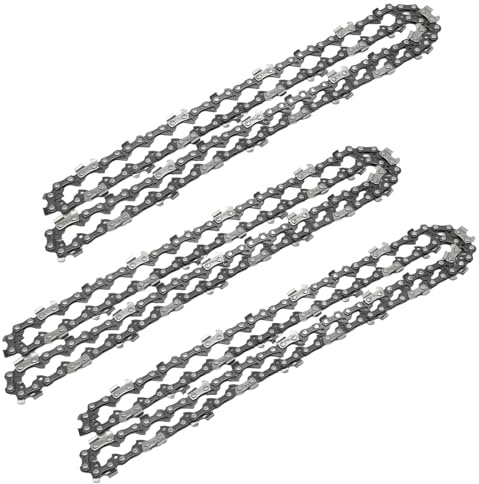 Saihisday 3 Stück 50,8 cm Sägekette 3/8 Zoll Teilung Antriebskette 0,050 Zoll Gauge 72 Treibglieder Sägekette Ersatz für die meisten großen Kettensägen
