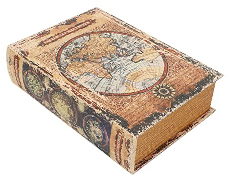 Tomotato Livre Décoratif, 30x21.5x7.5 cm Faux Livre de Style Européen Vintage pour Étagère, Bureau, Bar, Livre Esthétique de Décoration pour Table Basse