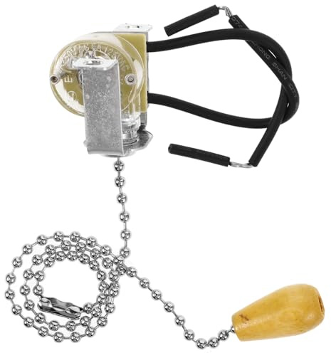 WATIIFUFU Pull Chain Light Switch for Bathroom Ceiling Lamp, Chrome 30cm Cord, Lamp Replacement Switch Accessory for Home and Exhibition Lighting