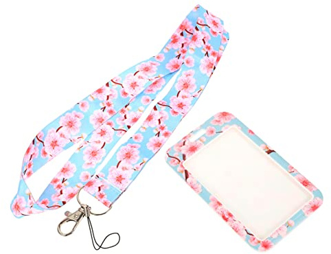 Lurrose 2st Kartenhalter Für Telefon-lanyard Kartenhalter Mit Schnalle Durchsichtige Kartenhülle Hüllen Für Visitenkarten Kartenhülle Mit Lanyard Tragbare Ausweise Sky-blue Kunststoff