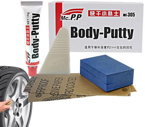 Zunishaone Kit de réparation de rayures profondes pour voiture - Mastic de réparation de carrosserie - Mastic efficace pour enlever les rayures sur la peinture de la voiture