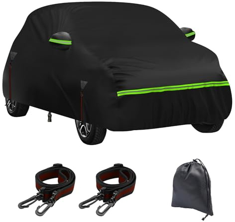 Telo di copertura impermeabile per auto, compatibile con Smart Fortwo W453 2015–2024, 6 strati, protezione completa per esterni contro sole, pioggia, UV, polvere, con cerniera e cinghia antivento