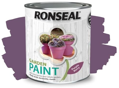 ARUUJ - Garden Paint, Fence Paints, Weather Resistant Outdoor Matt Paints, Water Based Paint For Sheds, Metal, Terracotta, Easy to Apply, Long-Lasting Colour & Protection (Purple Berry, 2.5L)