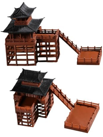 CIYODO 2piezas Estatuas Miniatura De Pagoda para Jardín Accesorios De Decoración Japonesa Microadorno