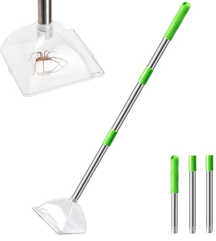 Spinnenfänger Mit Langem Griff -Lebend Spider Catcher - Verletzungsfreies Spinnen Insektenfalle mit Insektenbox -Berührungsloser Insektenfänger -Sicheren Fangen und Freilassen von Spinnen