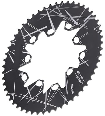 Piceioep 52T/54T/56T/58T/60T Schmales breites Kettenblatt für Rennrad, Klapprad, Aluminiumlegierung, hohe Festigkeit, 110/130BCD ovales Kettenblatt