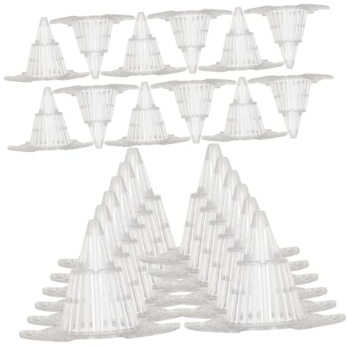 SHINEOFI 24 Piezas Unidades de Malla Protectora para Drenaje de Macetas Cónicas Accesorios Plásticos para Plantas y Bonsáis Evita Fugas de Tierra y Mejora Ventilación Jardineras y Macetas