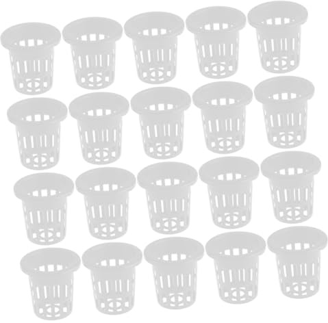 BIUDECO 50 Piezas Cestas Plástico para Cultivo Hidropónico Macetas Hidropónicas Redondas para Jardín Interior y Balcón Plantación Sin Suelo