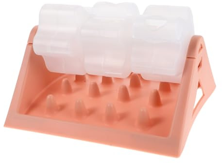 ibasenice Jouet Puzzle Interactif pour Chien et Chat Distributeur de Friandises Rose en PP, Compatible Plusieurs Aliments, Facile à Nettoyer, pour Activités en Extérieur