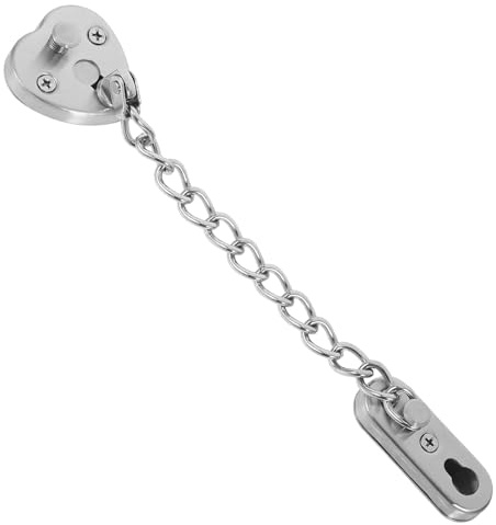 Ipetboom Heavy Duty Stainless Steel Door Chain Lock, No-Drill Adjustable Anti-Theft Security Chain Latch for Front Door and Gate Protection in Home and Hotel