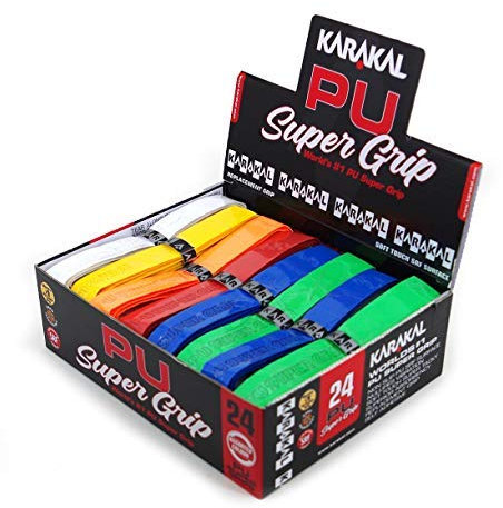 Karakal, Griffband / Griff-Tape, selbstklebend, für Badminton / Squash / Tennis / Hockey / Curling, Polyurethan, ausgezeichnete Griffigkeit, SG_B0001TGOWS_US, Grün - Grün, 6 Grips