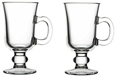 Pasabahce 55141 Irish Coffee Gläser 230 ml | 2er Set Glasbecher mit Henkel | Hitzebeständig & robust | spülmaschinenfest | ideal für Irish Coffee, Punsch, Glühwein, Latte & Heißgetränke