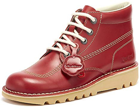 Kickers Men's Kick Hi Classic Ankle Boots | Extra Comfortable | Added Durability | Premium Quality, Red Light Cream, 44
