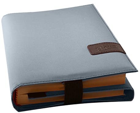 BookSkin Multifunktionshülle (Mikrofaser) - himmel-blau - flexibel anpassbar an Buchdicke/inkl. Lesezeichen
