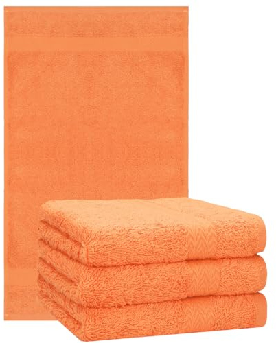 Betz Premium Handtuch Set 4-teilig – 4× Handtücher 50×100 cm, 100% Baumwolle 470 g/m², weich & saugstark, Oeko-TEX® Farbe orange