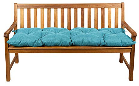 Gutekissen® Bankauflage Stuhlkissen Hollywoodschaukel Garten LS (160x50, Himmelblau)