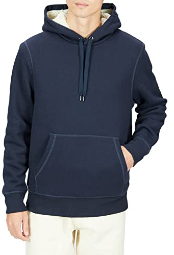 Amazon Essentials Men's Sherpa-Lined Fleece Pullover Hoodie