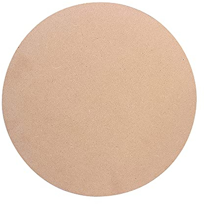 IVEI DIY MDF-Holzplatten mit runden Ausschnitten zum Basteln – MDF-Ausschnitte in Kreisform, gebogene Malerei, Holzplatten zum Basteln – 2er-Set für Decoupage-MDF-Ebenen(12 Zoll x 12 Zoll x 6 mm)