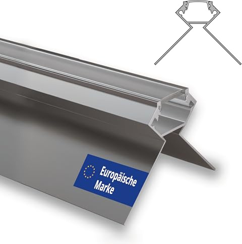 INNOVATE LED Trockenbauprofil 2m milchig Außeneck für LED Streifen bis 12mm | Deckenleisten Trockenbau indirekte Beleuchtung Wohnzimmer I Alu Profil Trockenbau Fußleisten Bad Kinderzimmer Küche