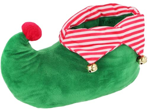 Yinka Shoes Unisex Elf Feet Novelty Christmas Slipper Boots