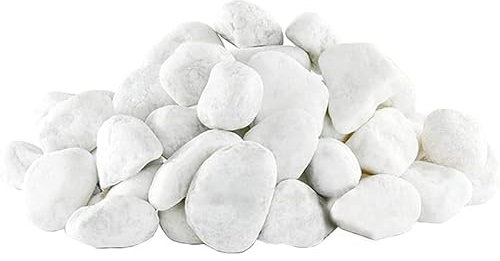 Virsus Ciottoli in marmo bianco carrara, sacca da 25kg, sassi con angoli arrotondati per decorazione ornamento giardino, pietre naturali per Vaso fiori, acquario, Varie Misure (Diametro 40-60 mm)