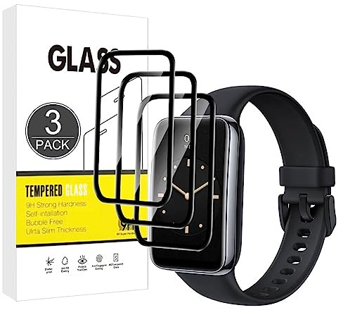 E-Hamii Protector de pantalla Compatible con Xiaomi Mi Band 7 Pro,[3 Pack] [Cubierta completa curvada en 3D][Resistente a los arañazos] Protector para Xiaomi Mi Band 7 Pro