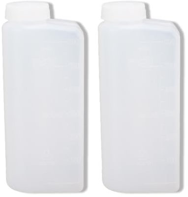 WOOXGEHM Bouteille de Mélange D'Huile 2 Temps 2PCS 600ML, Bouteille de Mélange D'Huile Professionnelle, Bouteille de Mélange de Carburant pour Machine À Repasser Les Tronçonneuses