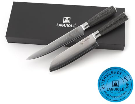 LAGUIOLE - Estuche de 2 cuchillos damarus LENOIR