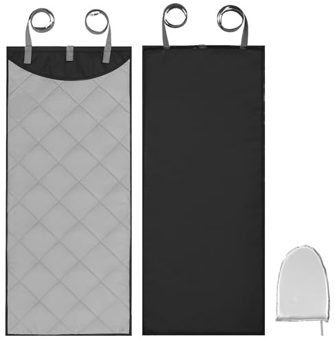 Over The Door Press Pad with Steamer Glove Heat-resistant Over the Door Steamer Pad Vertical Over the Door Ironing Mat Portable Over Door Clothes Steamer Pad for Clothes Home Travel 45.27×18.89in Yq