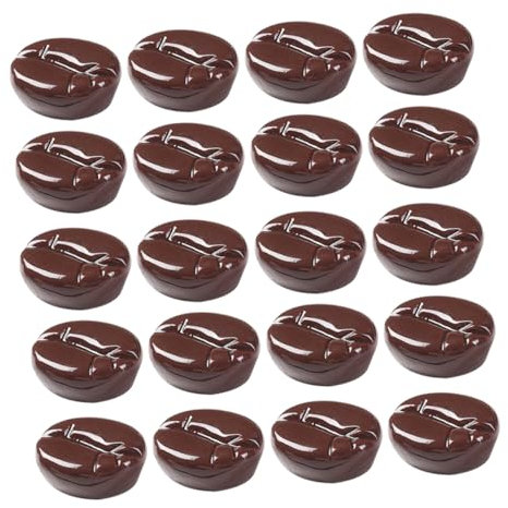 WOONEKY 20pcs Simulated Beans Faux Coffee Beans Model Creative for Diy Decor Photo Prop Party Accessory