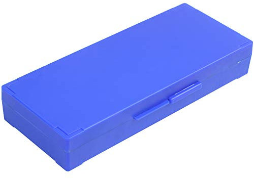 Muuoeou 50-Platz-ObjektträGer-Mikroskopbox Aus Kunststoff, Blau