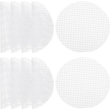 uxcell 20 Pcs 2.6 Inch Non-Stick Silicone Steamer Liners Mesh Mat, Reusable Round Steamer Mesh Pastry Dumplings Pad Mat, White