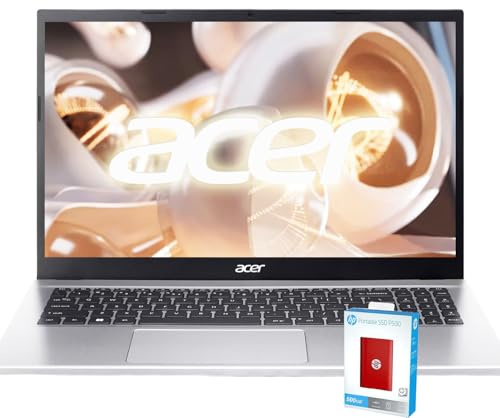 acer Aspire 3 Laptop | 15.6 FHD (1920 x 1080) Display | AMD Radeon | 8-Core AMD Ryzen 7-5700U | 16GB RAM | 1.5TB SSD (1TB PCIe SSD withHP P500 512GB Portable SSD) | WiFi-6 | Windows 11 Home