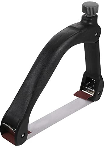 Veemoon Hand Sanding Block with Bow-Shaped Sandpaper Holder and 110cm Sanding Belt Set for Woodworking and Auto Body Manual Polishing