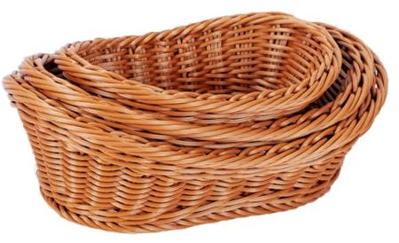 iplusmile 3piezas Cesta Tejida Mano Para Alimentos De Plástico Para Frutas y Pan