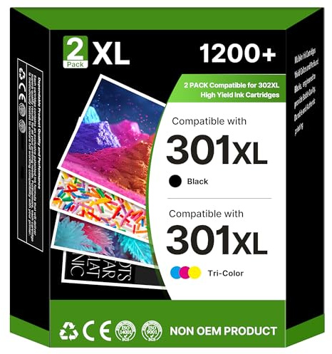 301 XL Multipack Kompatibel für HP 301 Druckerpatronen 301XL 2er-Pack