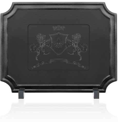 SIMOND STORE Cast Iron Fire Back for Fireplace with Feet – 20 Wide x 16 High Fireplace Back Plate – Fire Backs for Heat Reflection and Wall Protection