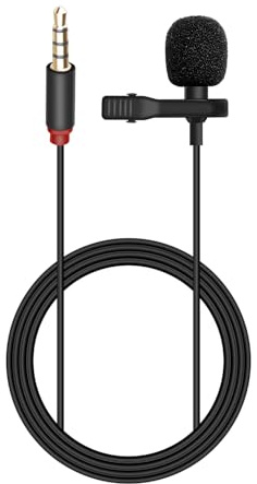 YANBORONSN TRRS Lavalier Lapel Microphone,3.5MM 4 Pole Male Lavalier Microphone for D/JI Mic,Voice Amplifier,Teachers,Speakers,Coaches,Presentations,Live StreamingLaptop,Compatible PC,Mac(1.5M)