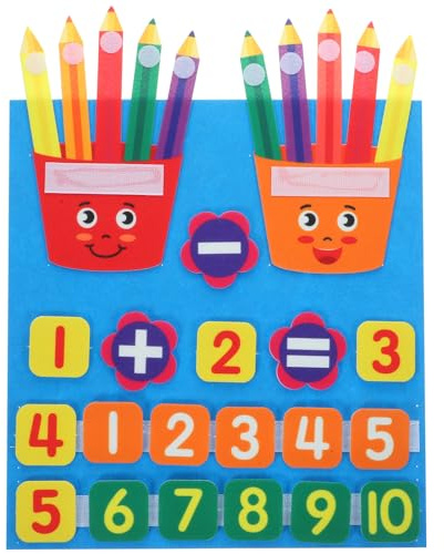 Milisten Tableau de Mathématiques pour Maternelle Jouet Cognitif Tableau Addition Soustraction pour Tout-Petits
