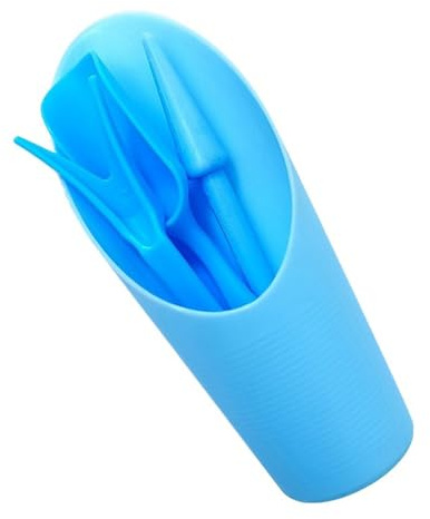 Gettimore Set di 4 attrezzi da trapianto da giardino, in plastica, con trapiantatore, cucchiaio, pala a secchio e perforatore, per piante grasse e giardinaggio