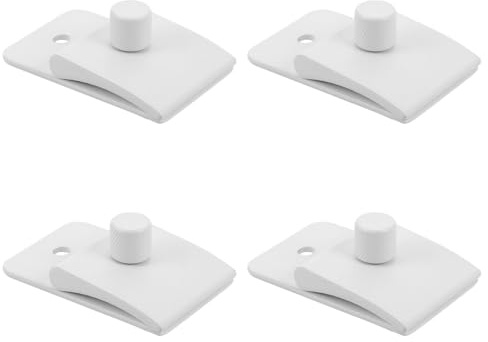 NIYANGLE Clip da Parete Design Elegante e Moderno in Ferro Bianco 4 Pezzi per Appendere Arazzi e Pannelli Tessili per Decorazioni Camera da Letto