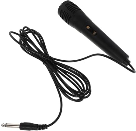 BIUDECO Microfono Dinamico Cablato per Cantare con Jack 6.35mm, Design Antirumore, Struttura Stabile in Metallo e Plastica, per Performance su Palco e Karaoke