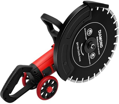 Sierra de hormigón eléctrica de 4000 W con bomba de agua, 3000 rpm, fresadora de ranura de pared, máx. 165 mm, profundidad de corte, hoja de sierra de diamante, sin polvo, hormigón, ladrillo, piedra
