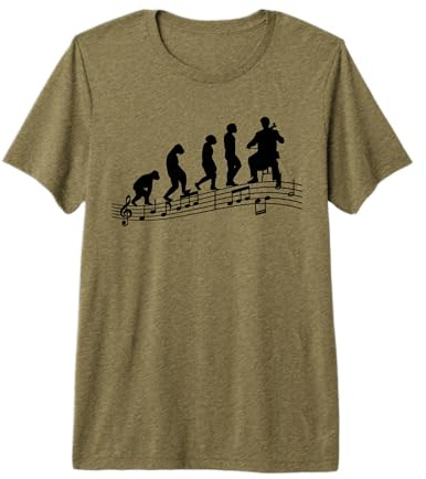 Musicien violoncelliste Evolution Joueur de Violoncelle T-Shirt Haut de Gamme