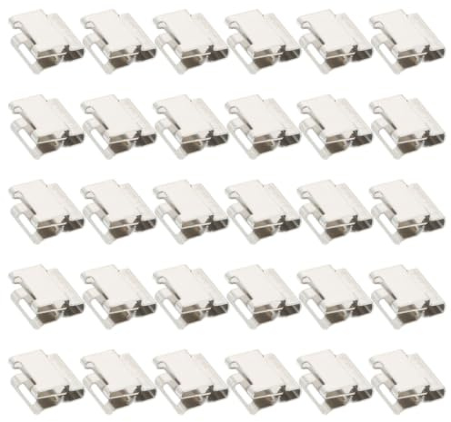 Zerodeko 30 Pièces Lot de Clips de Câble en Acier Inoxydable pour Panneau Solaire, Fixation Sécurisée et Stable, Installation Facile, Supporte Jusqu'à 2 Câbles